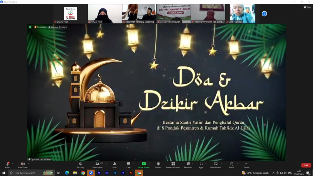 220 Partisipan Kembali Ramaikan Doa dan Dzikir Bersama Anak Yatim Penghafal Quran LKSA Al Hilal