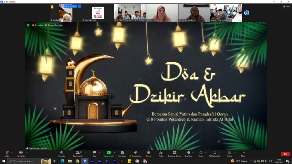 Lebih dari 200 Partisipan Hadir Dalam Doa dan Dzikir Bersama Anak Yatim Penghafal Al Quran LKSA Al Hilal