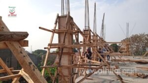 Pengecoran Tiang Lantai Dua Masjid dan LKSA Al Hilal Cibiru Terus Berjalan!