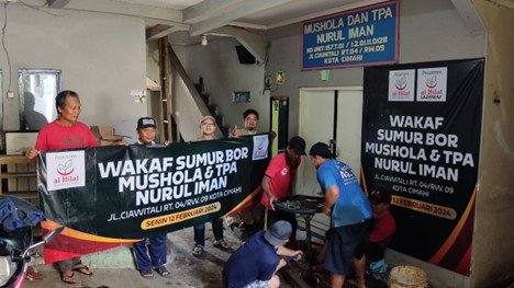 Pengeboran Sumur Wakaf di Mushola dan TPA Nurul Iman Ciawitali Cimahi Mulai Dilaksanakan