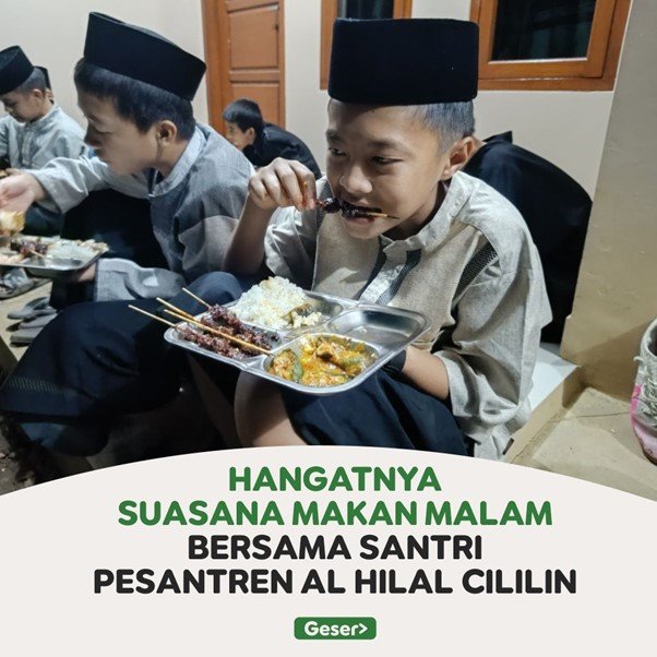 Suasana Hangat Makan Malam Bersama Anak-Anak di LKSA Al Hilal Cililin