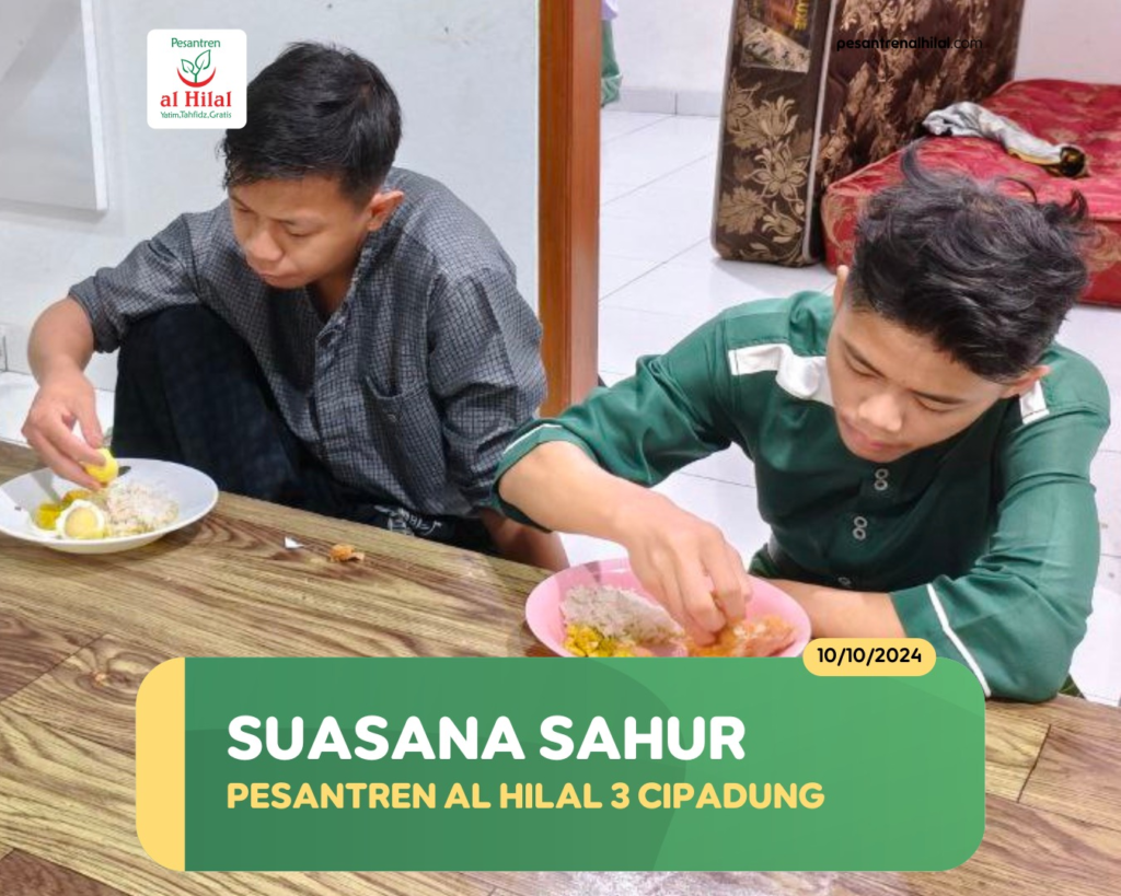 Suasana Sahur Puasa Sunnah Kamis di LKSA Al Hilal 3 Cipadung