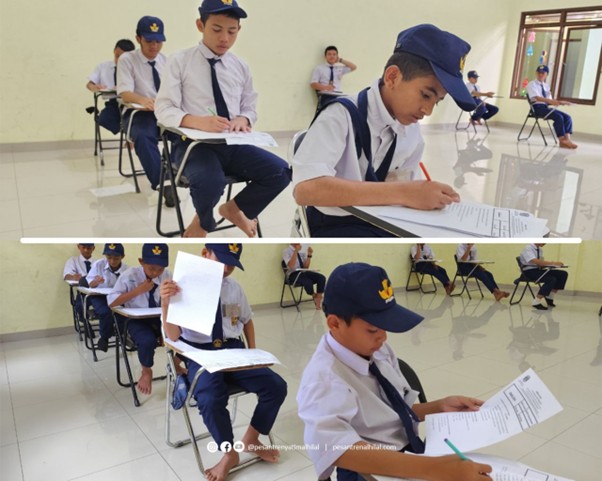 Suasana Ujian Lisan dan Ujian Tertulis Hari Pertama Anak-Anak LKSA Al Hilal